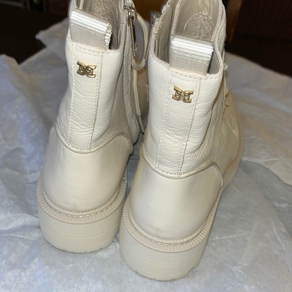 Sam Edelman Womens Lue Ivory Combat & Lace-up Boots 11 Medium - Picture 3 of 10